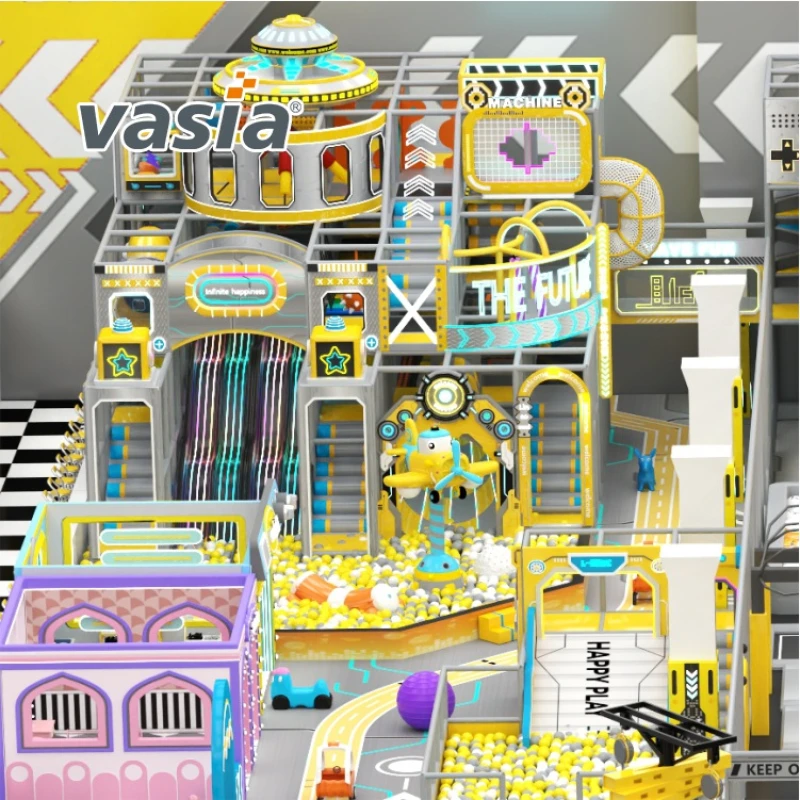 Vasia Play family‑zone shopping mall indoor playground, integrated commercial soft play space for parent‑child recreation
