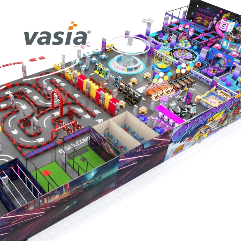 Vasia Play modular shopping mall indoor playground, flexible reconfigurable commercial kids soft play facility
