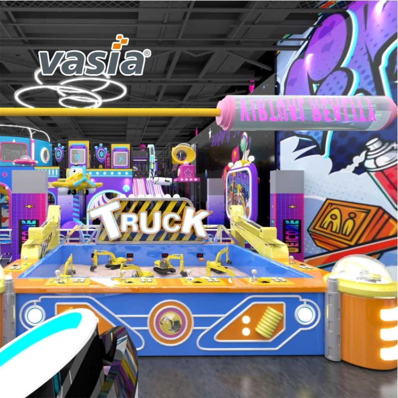 Vasia Play modular shopping mall indoor playground, flexible reconfigurable commercial kids soft play facility