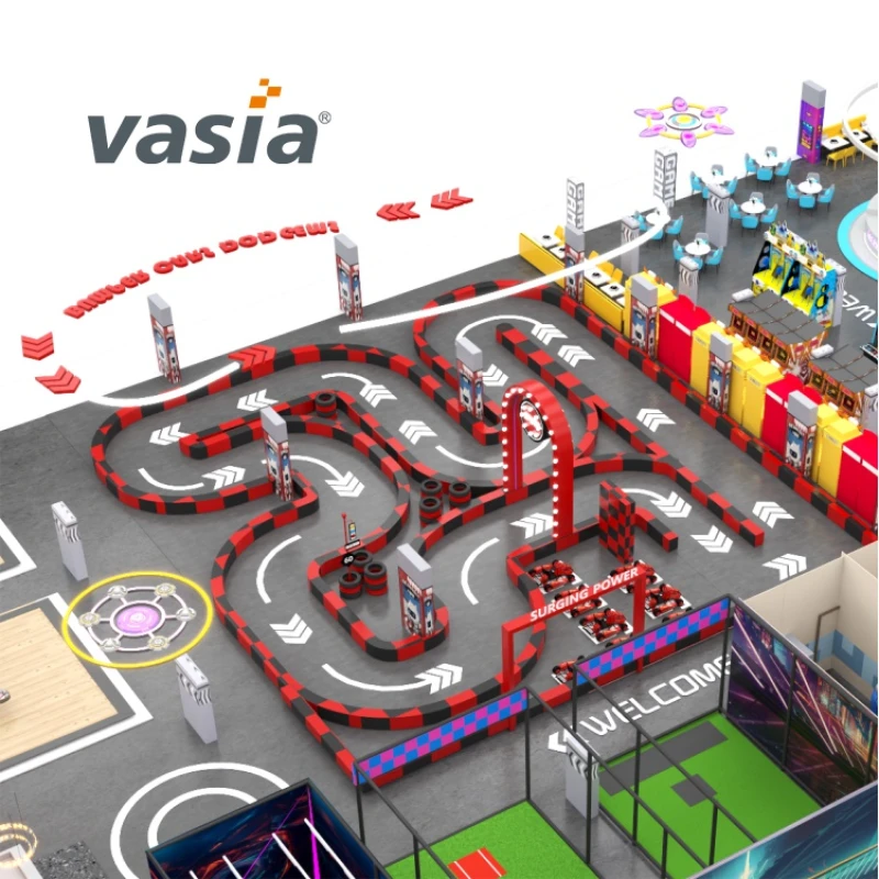 Vasia Play modular shopping mall indoor playground, flexible reconfigurable commercial kids soft play facility