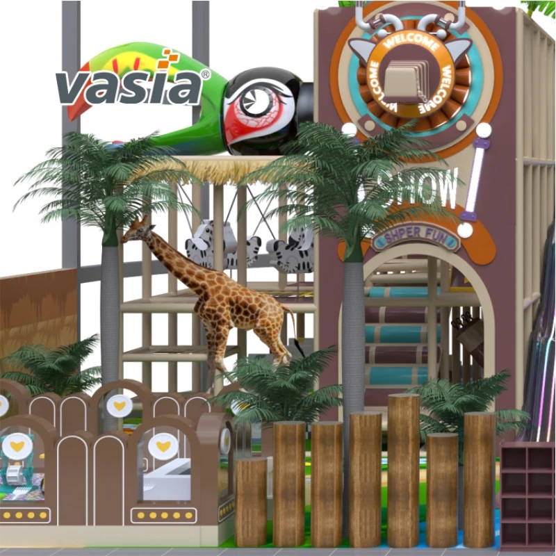 Compact Custom Indoor Play Structures with Slides, Climbing Net and Soft Play | Vasia Play