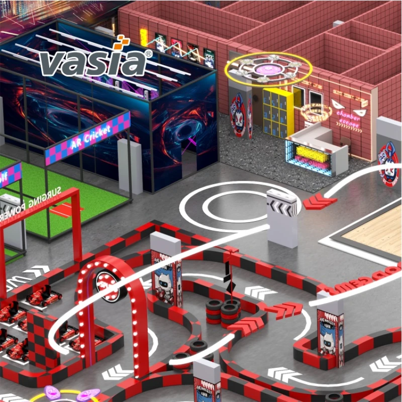 3D render of commercial family entertainment center by Vasia Play