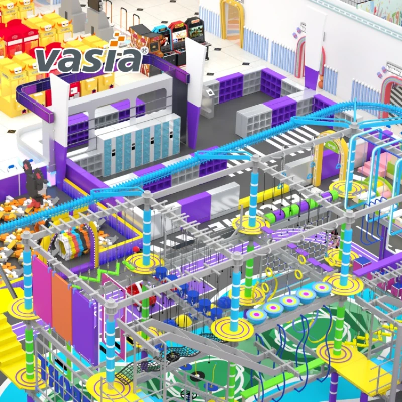 Vasia Play full‑set indoor amusement park turnkey render for mall