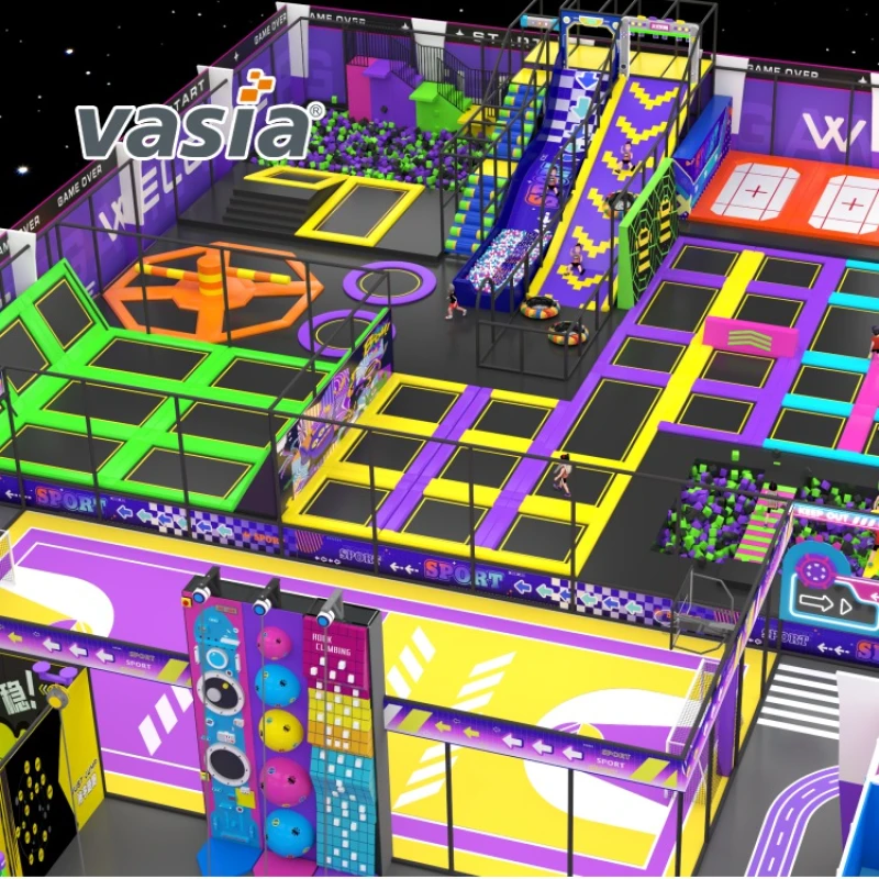 Vasia Play full‑set indoor amusement park turnkey render for mall