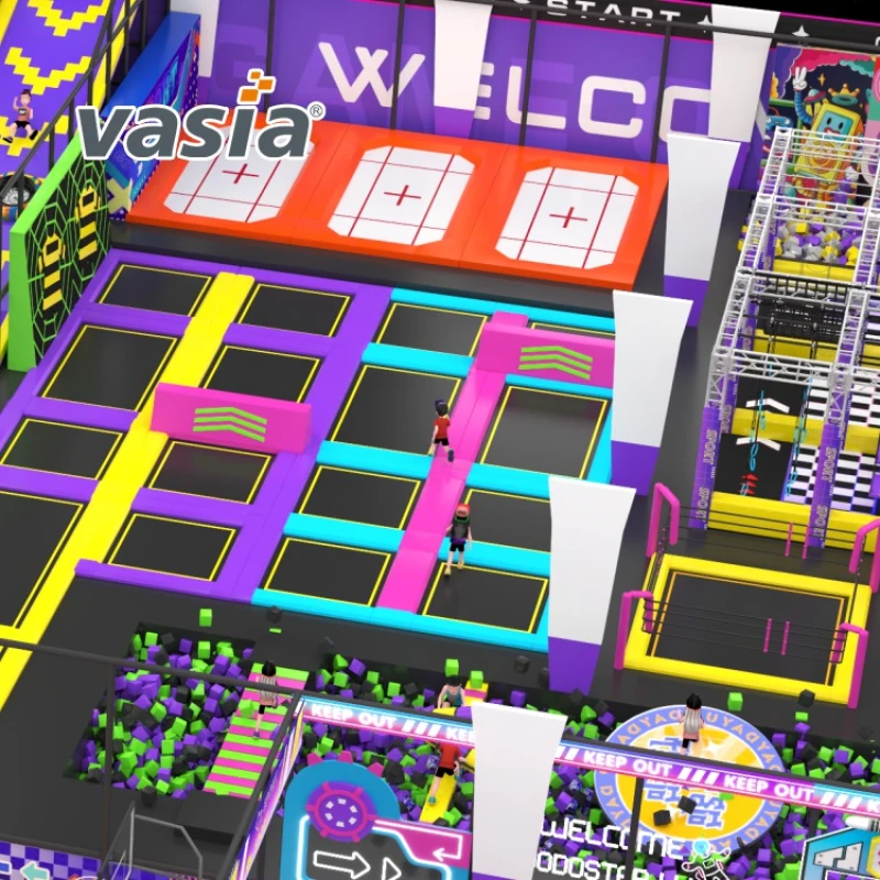 Vasia Play full‑set indoor amusement park turnkey render for mall