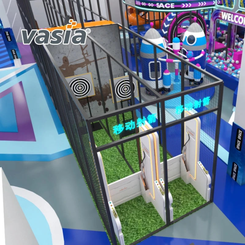 Vasia commercial mall indoor playground with climbing wall 3D design
