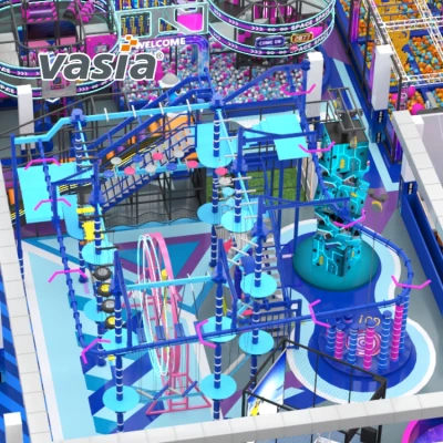 Vasia Play factory commercial mall indoor high ropes playground 3D design
