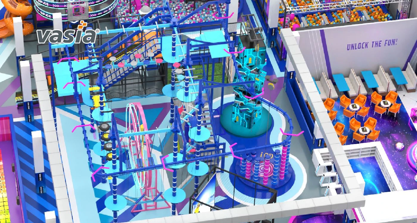 Vasia space themed multi-level adventure playground
