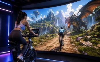 AR Cycling Adventure Interactive Sports Attraction