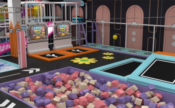 Interactive Jump Screens Trampoline Park Attraction