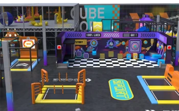 Interactive Trampoline Boxing Trampoline Park Attraction