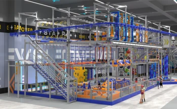 Rope Course Adventure Trampoline Park Attraction